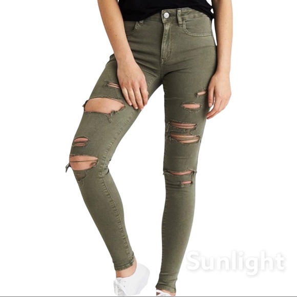 American Eagle Outfitters Denim - American Eagle Green Olive Hi-Rise Jegging Jean Women’s SZ 8 Regular